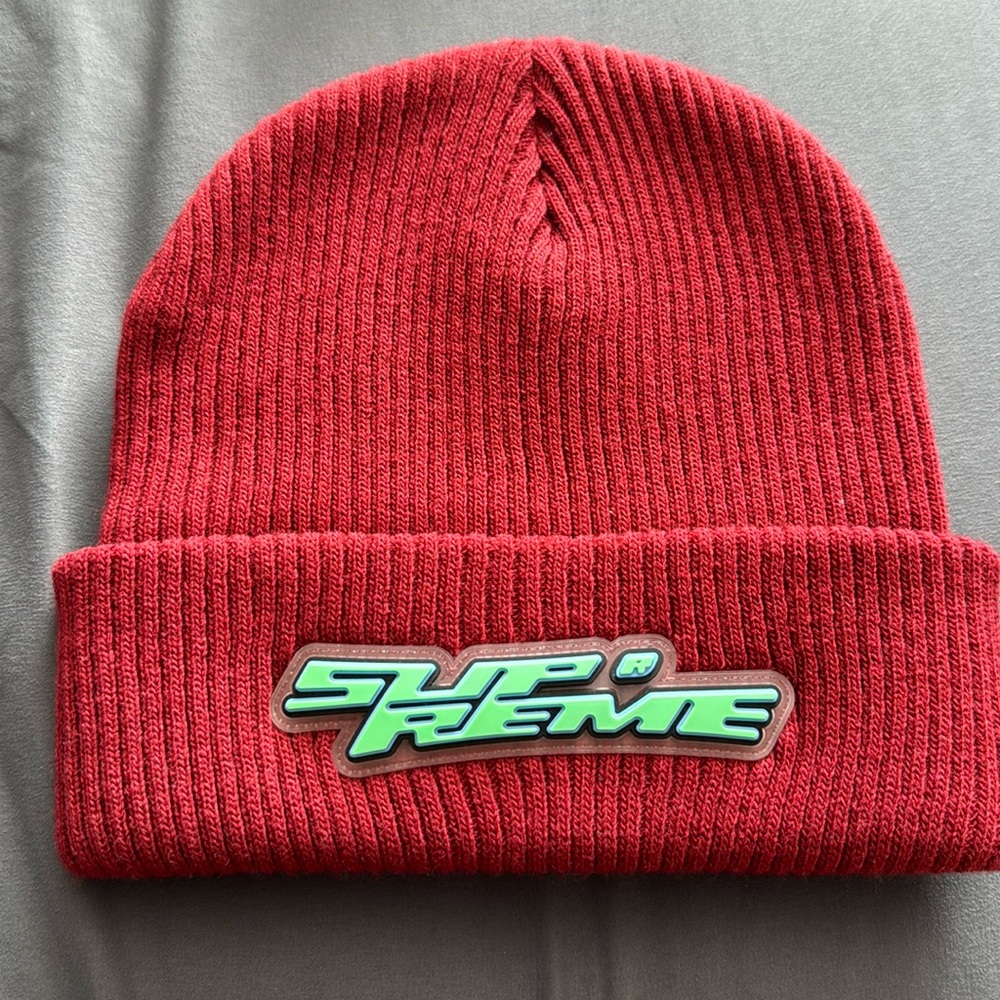 Supreme Raised Logo Patch Beanie - image 1